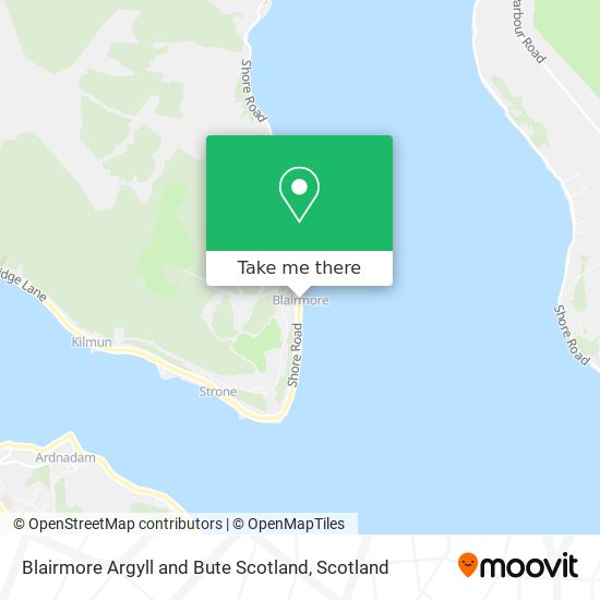 Blairmore Argyll and Bute Scotland map