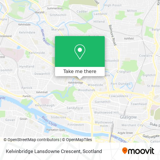 Kelvinbridge Lansdowne Crescent map