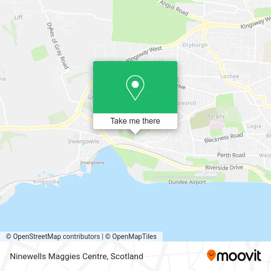 Ninewells Maggies Centre map