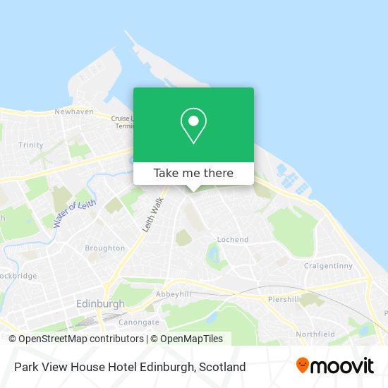 Park View House Hotel Edinburgh map