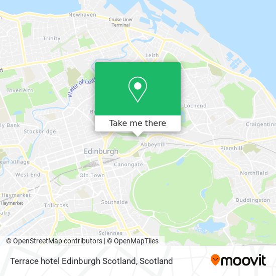 Terrace hotel Edinburgh Scotland map