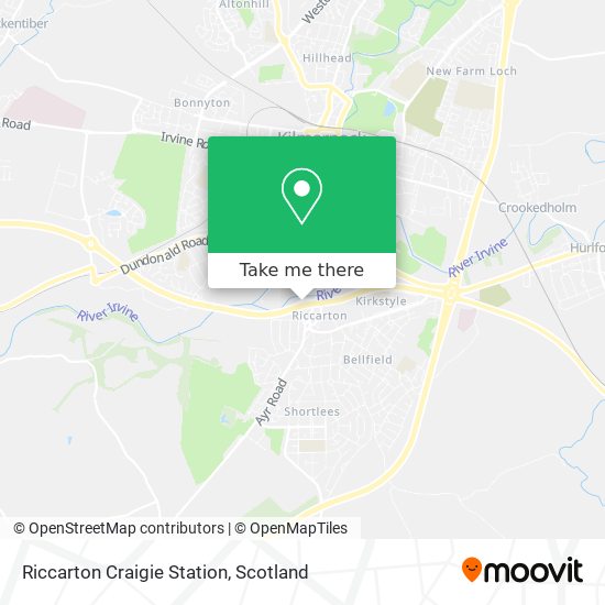 Riccarton Craigie Station map