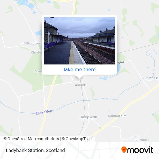 Ladybank Station map