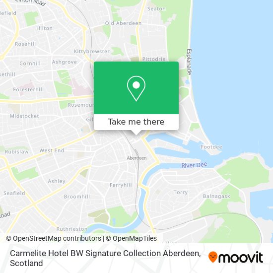 Carmelite Hotel BW Signature Collection Aberdeen map