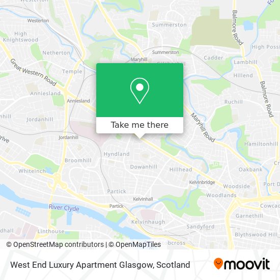 West End Luxury Apartment Glasgow map