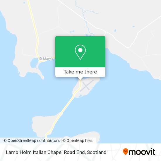 Lamb Holm Italian Chapel Road End map