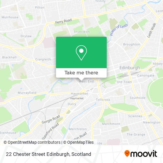 22 Chester Street Edinburgh map