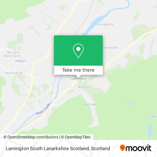 Lamington South Lanarkshire Scotland map