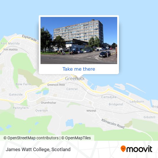 James Watt College map