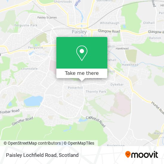 Paisley Lochfield Road map