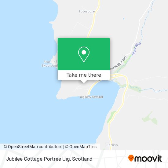 Jubilee Cottage Portree Uig map