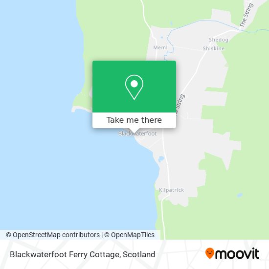 Blackwaterfoot Ferry Cottage map