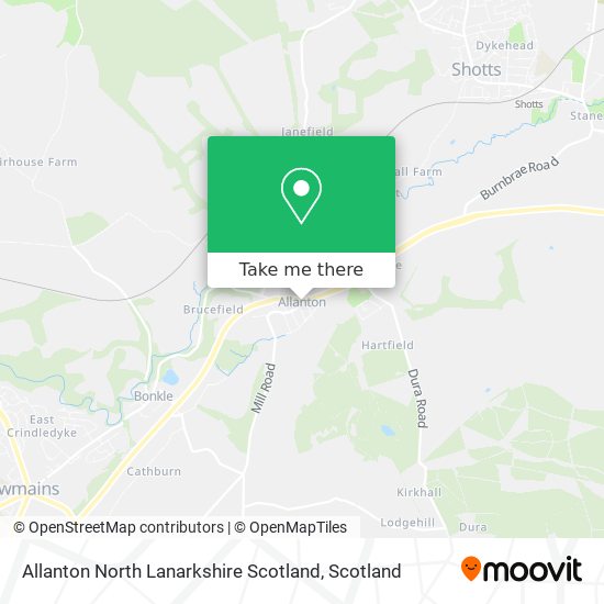 Allanton North Lanarkshire Scotland map