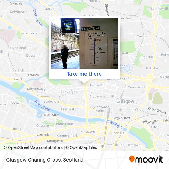 Glasgow Charing Cross map