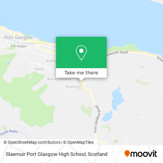 Slaemuir Port Glasgow High School map