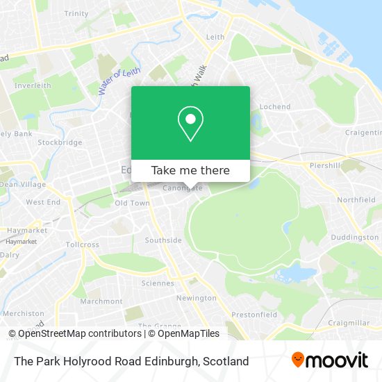 The Park Holyrood Road Edinburgh map