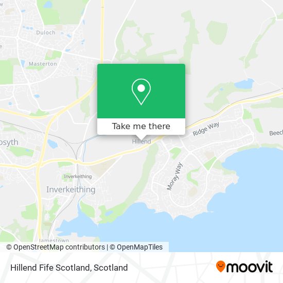 Hillend Fife Scotland map