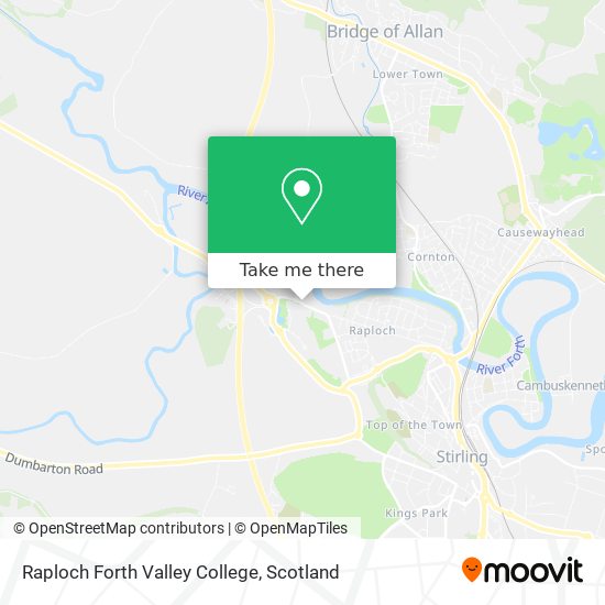 Raploch Forth Valley College map