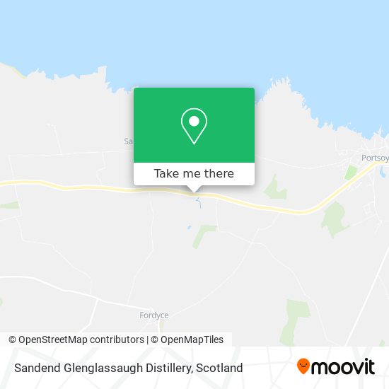 Sandend Glenglassaugh Distillery map