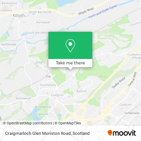 Craigmarloch Glen Moriston Road map