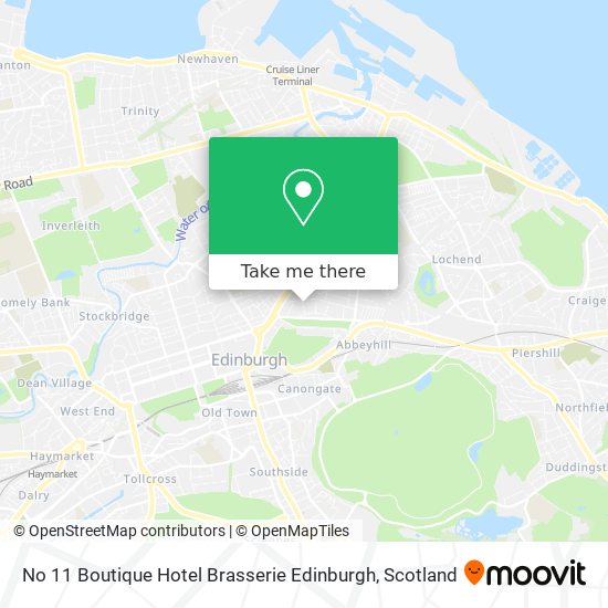 No 11 Boutique Hotel Brasserie Edinburgh map