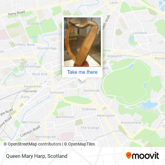 Queen Mary Harp map