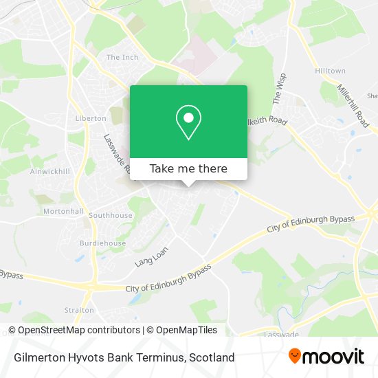 Gilmerton Hyvots Bank Terminus map
