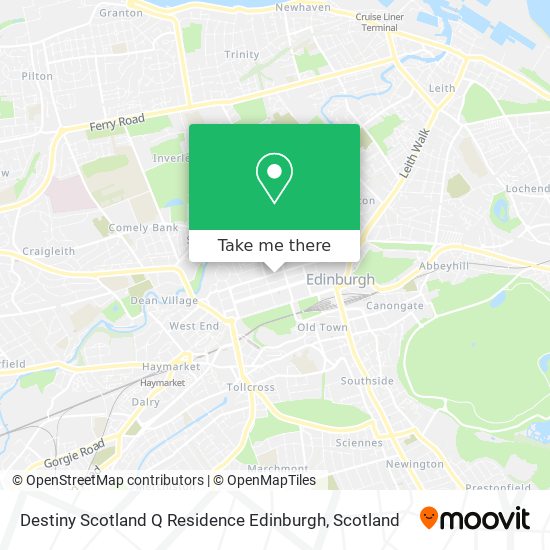 Destiny Scotland Q Residence Edinburgh map