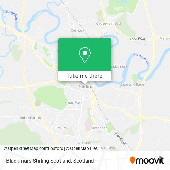 Blackfriars Stirling Scotland map