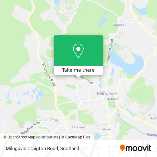 Milngavie Craigton Road map