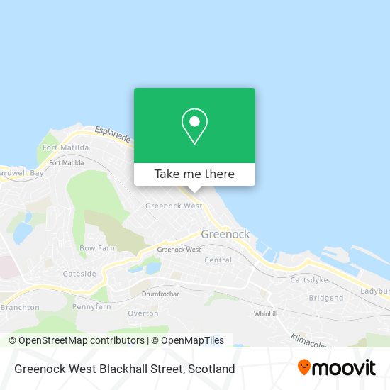 Greenock West Blackhall Street map