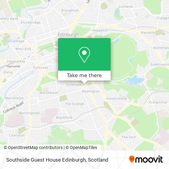 Southside Guest House Edinburgh map