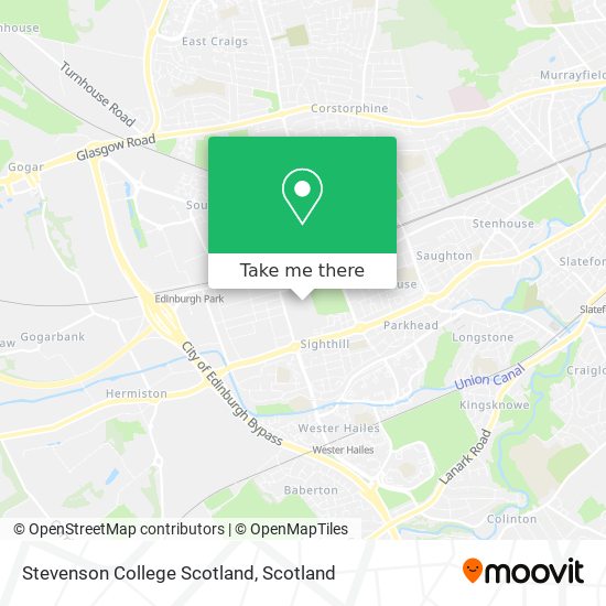 Stevenson College Scotland map