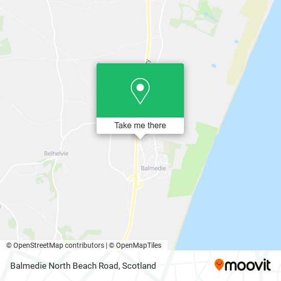 Balmedie North Beach Road map