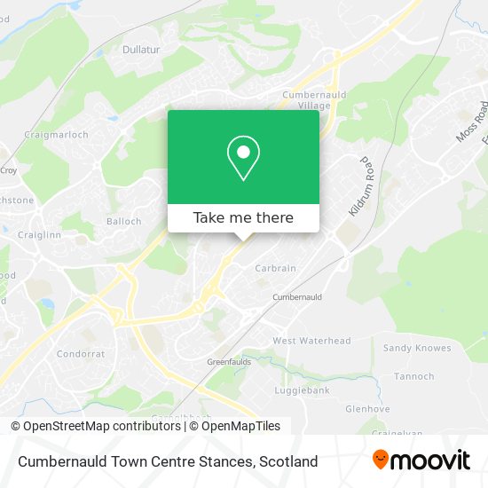 Cumbernauld Town Centre Stances map