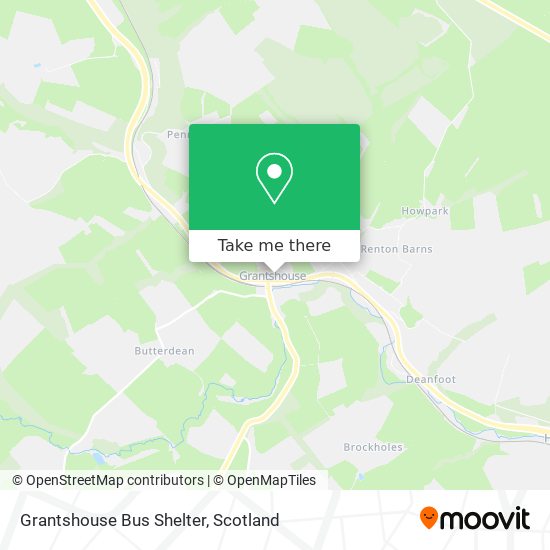 Grantshouse Bus Shelter map