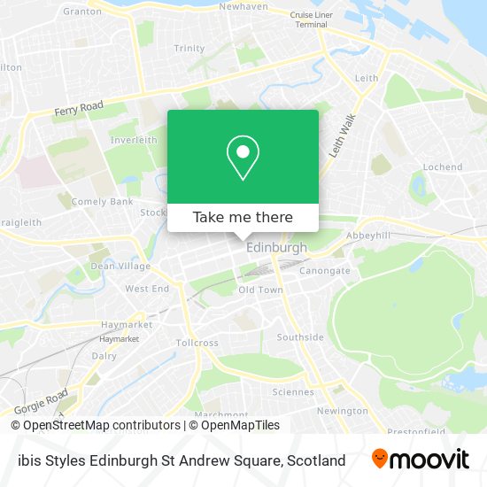 ibis Styles Edinburgh St Andrew Square map