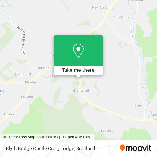 Blyth Bridge Castle Craig Lodge map