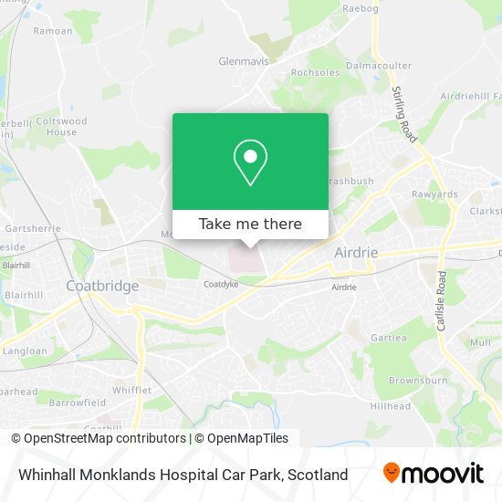 Whinhall Monklands Hospital Car Park map