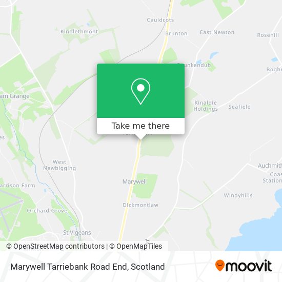 Marywell Tarriebank Road End map