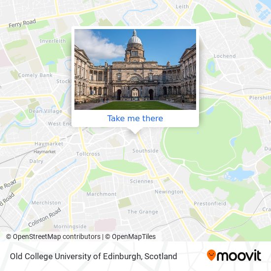 Old College University of Edinburgh map