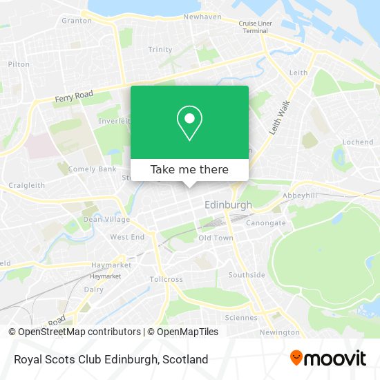 Royal Scots Club Edinburgh map