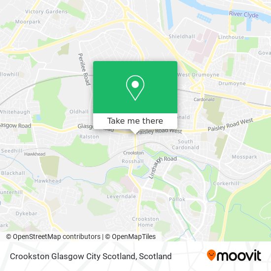Crookston Glasgow City Scotland map