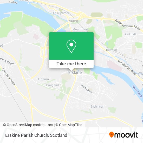 Erskine Parish Church map