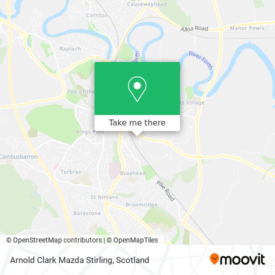 Arnold Clark Mazda Stirling map