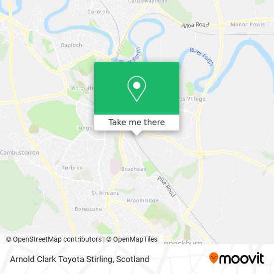 Arnold Clark Toyota Stirling map