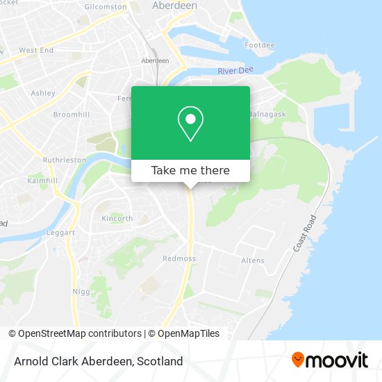 Arnold Clark Aberdeen map