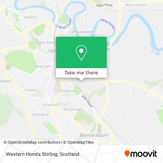 Western Honda Stirling map