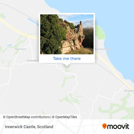 Innerwick Castle map