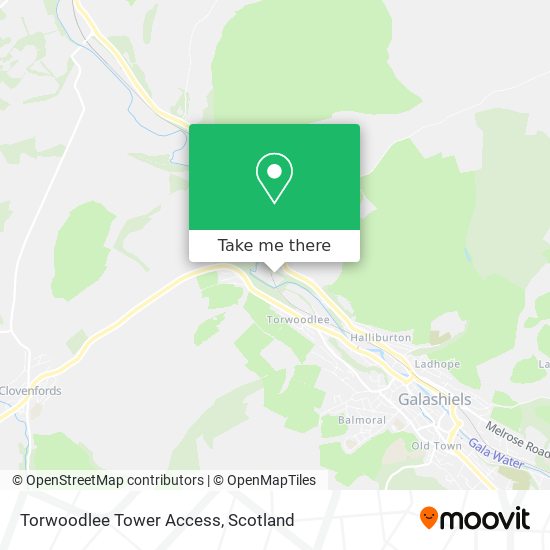Torwoodlee Tower Access map